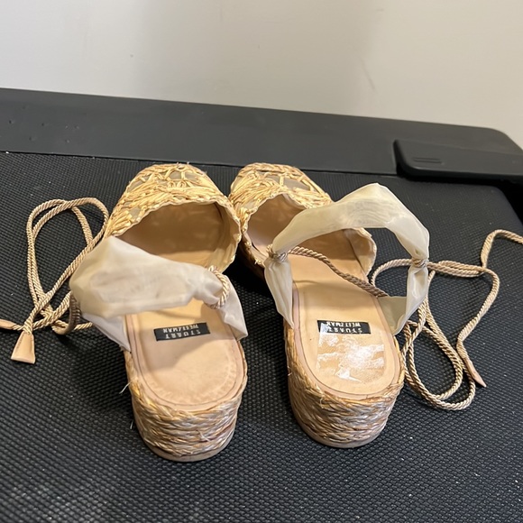 Stuart Weitzman Boho Tie Up Espadrilles Sandals Size 8.5 B - Picture 16 of 16